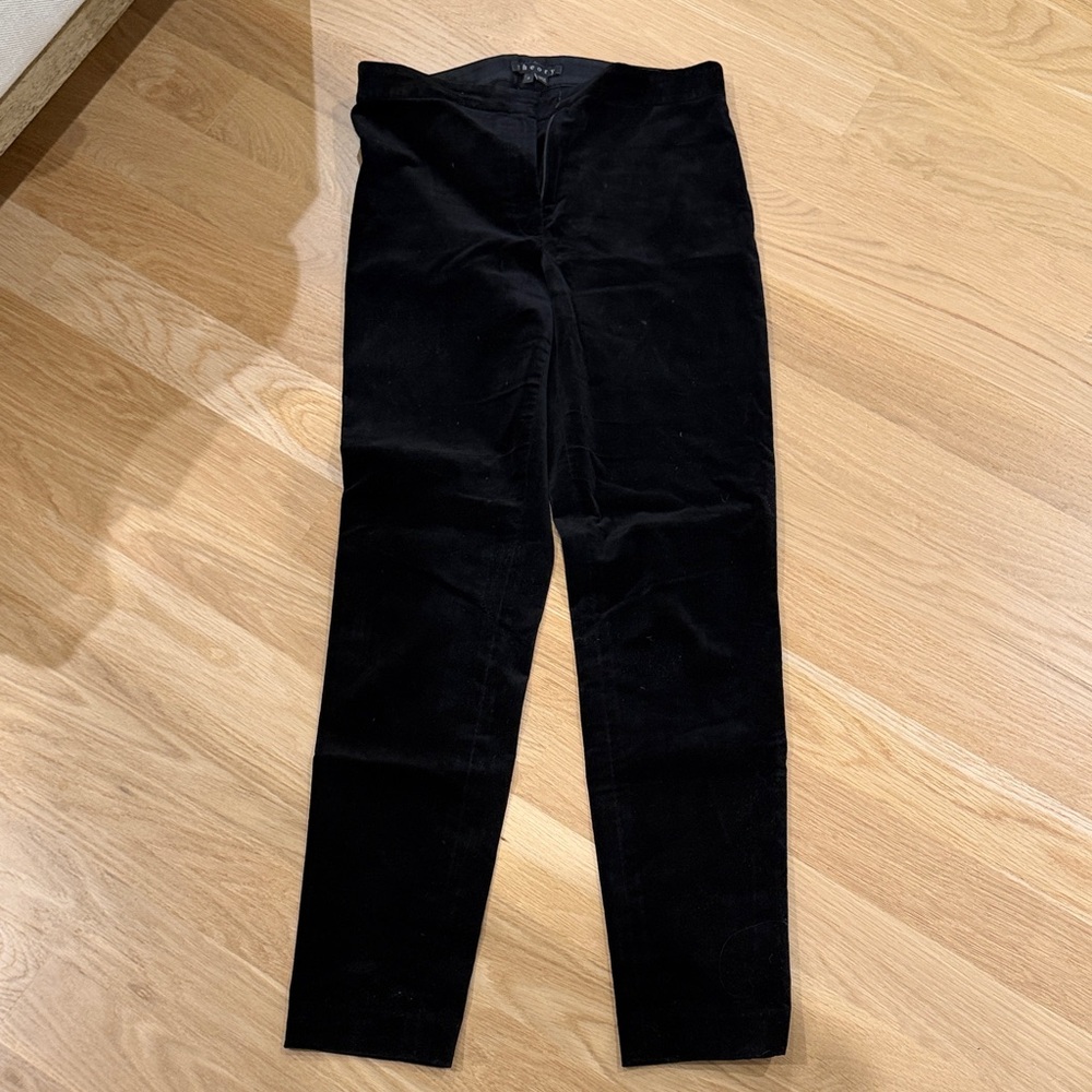 Black Slim Velvet Pants